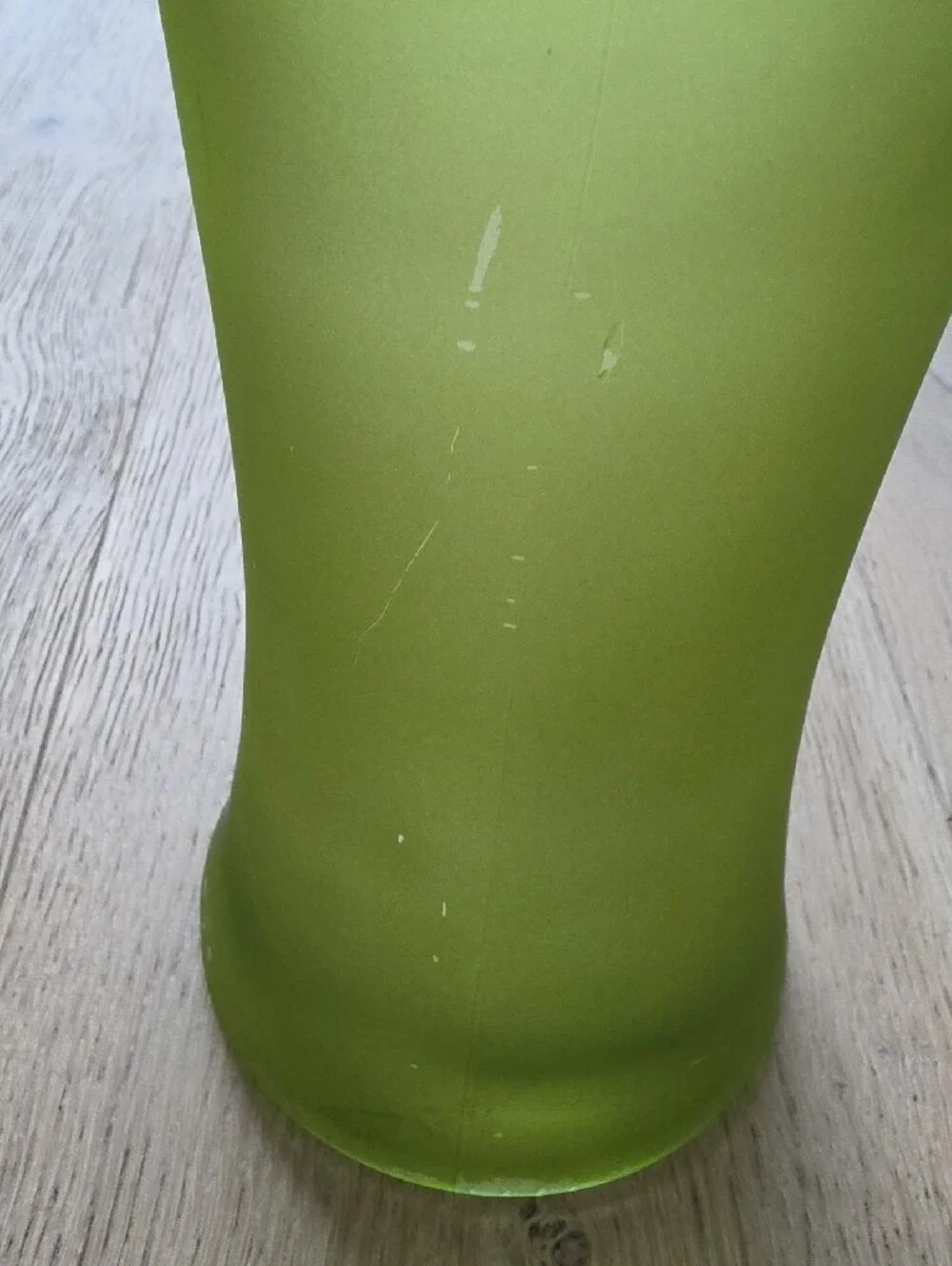 Green Frosted Glass Vase